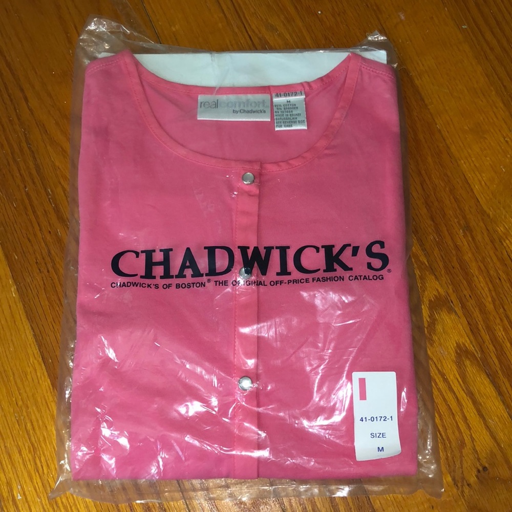 chadwick’s button up top
